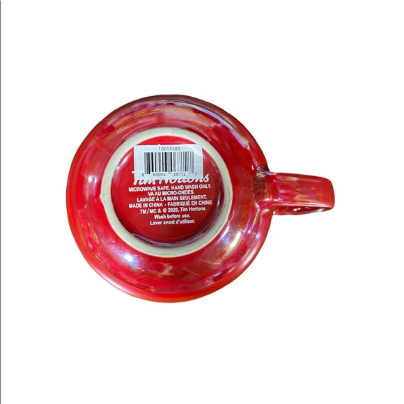Tim Hortons Red iridescent coffee mug cup 2020 with tag - Picture 3 of 4